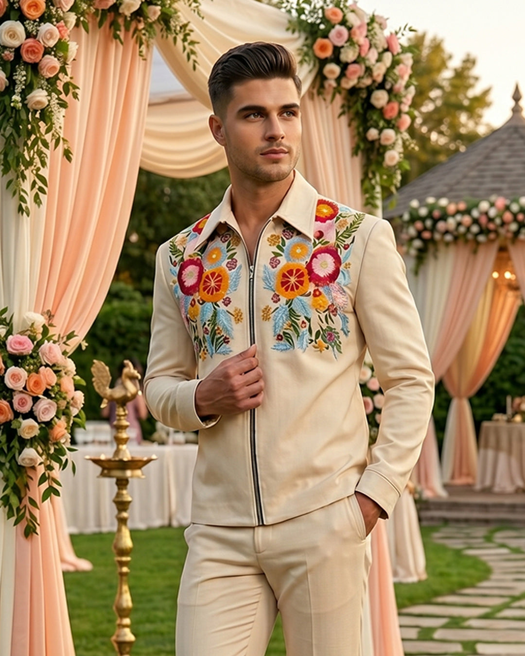 Floral Bomber Jacket set