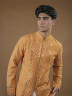 Mustard Yellow Sequins Kurta