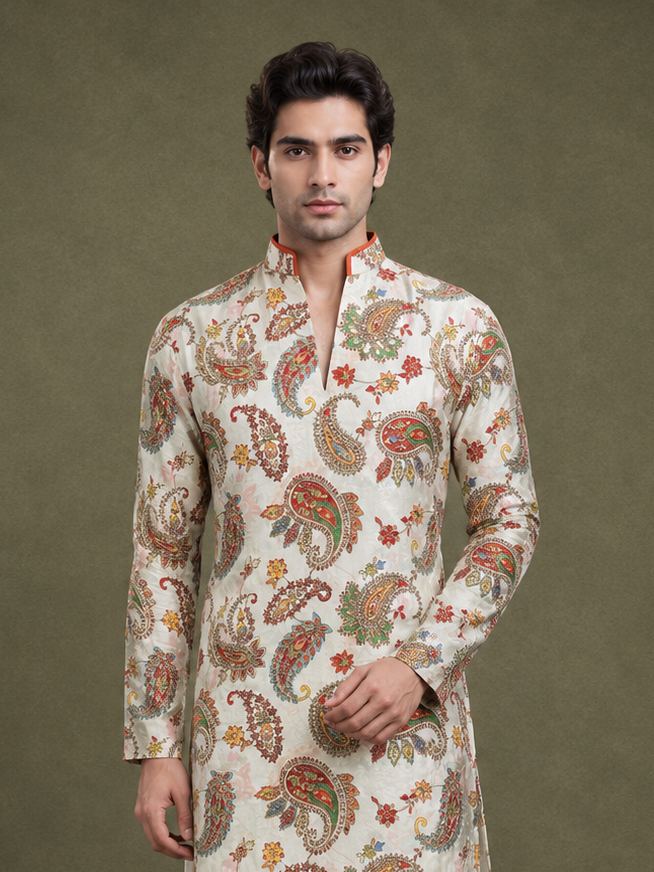Paisley Heritage  Handcrafted Kurta