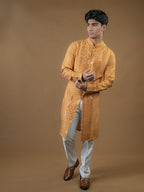 Mustard Yellow Sequins Kurta