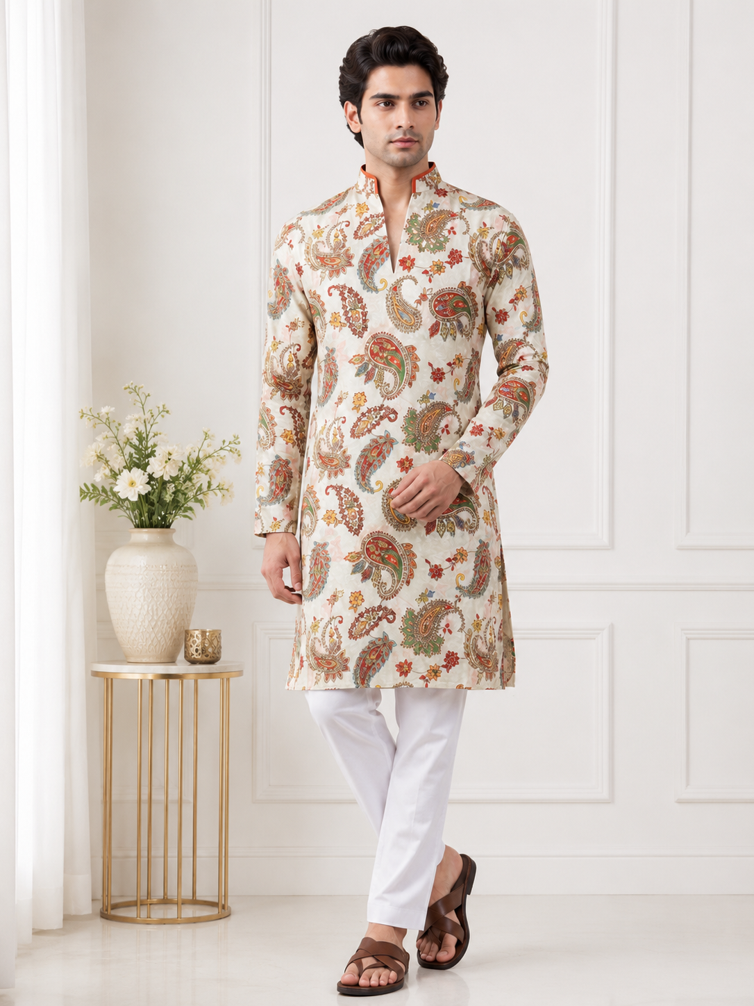 Paisley Heritage  Handcrafted Kurta
