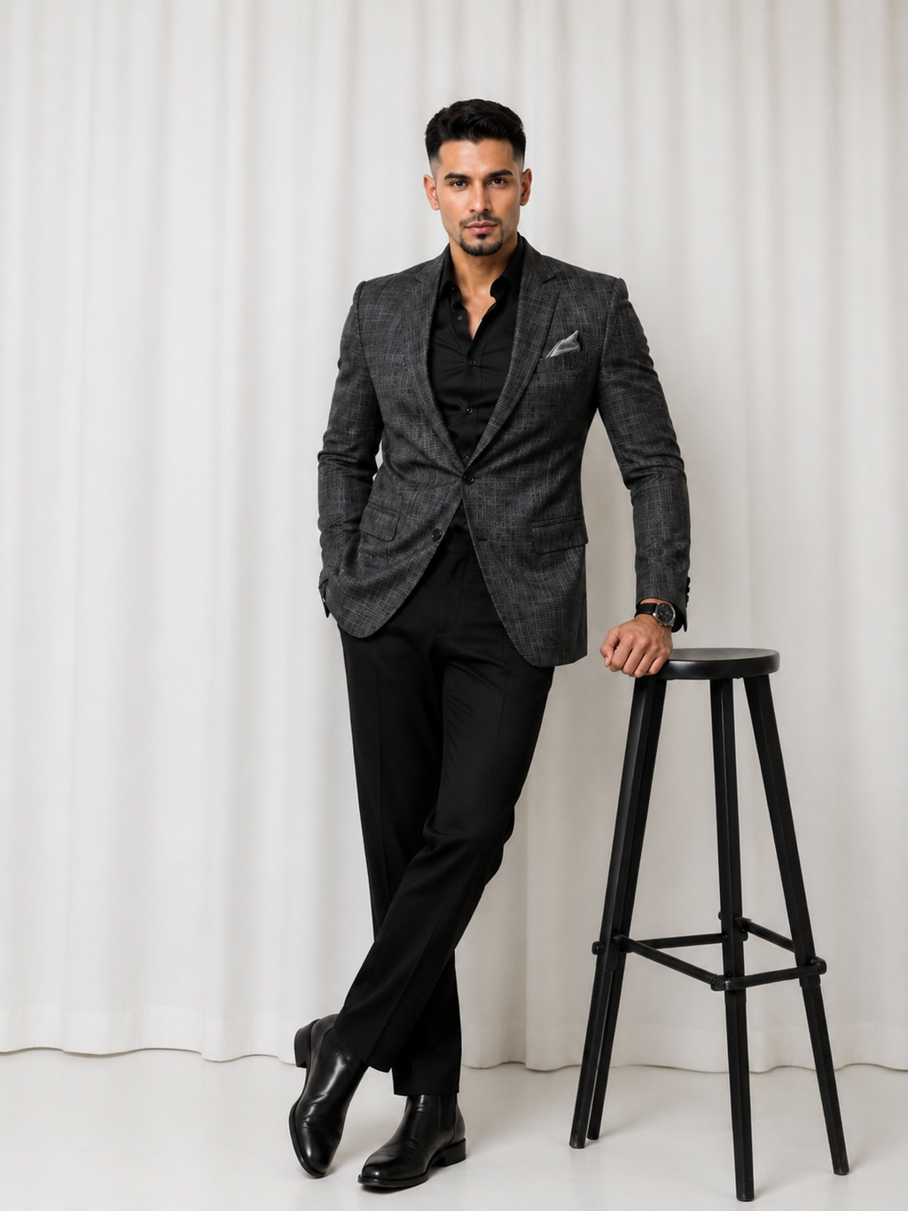 Charcoal Crest- Suit