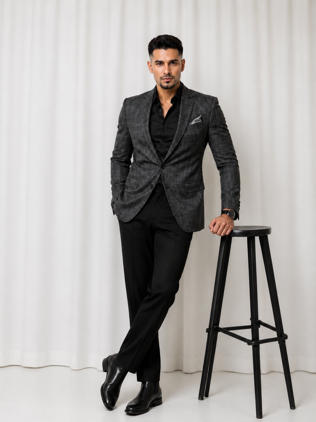 Charcoal Crest- Suit