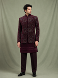 Maroon Majesty Ethnic Set