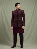 Maroon Majesty Ethnic Set