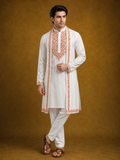 Ivory Blossom Handcrafted Kurta