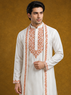 Ivory Blossom Handcrafted Kurta