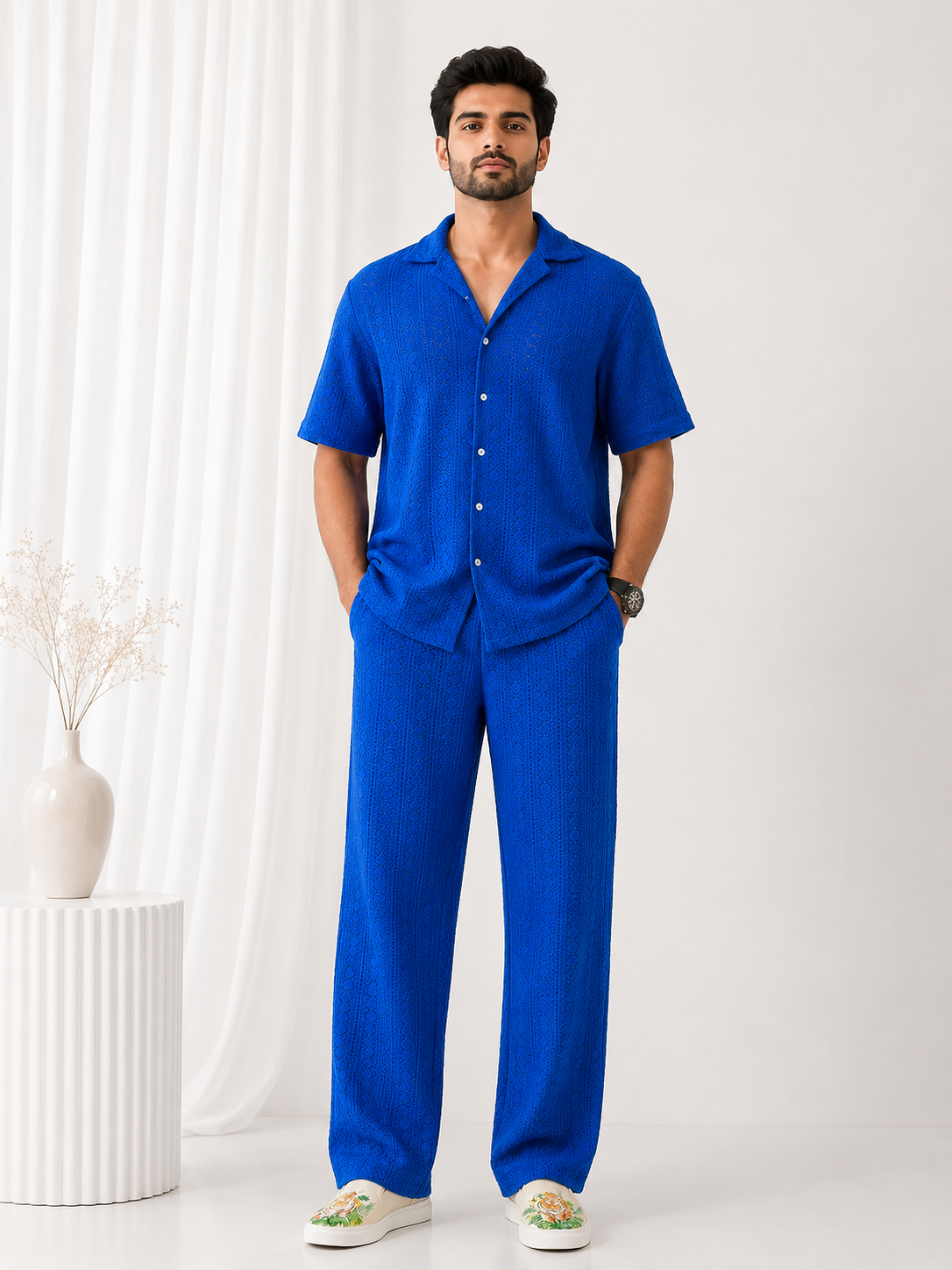 Royal Blue Crochet Co-ords set