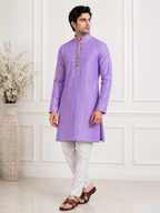 Lavender Luxe Handcrafted Kurta