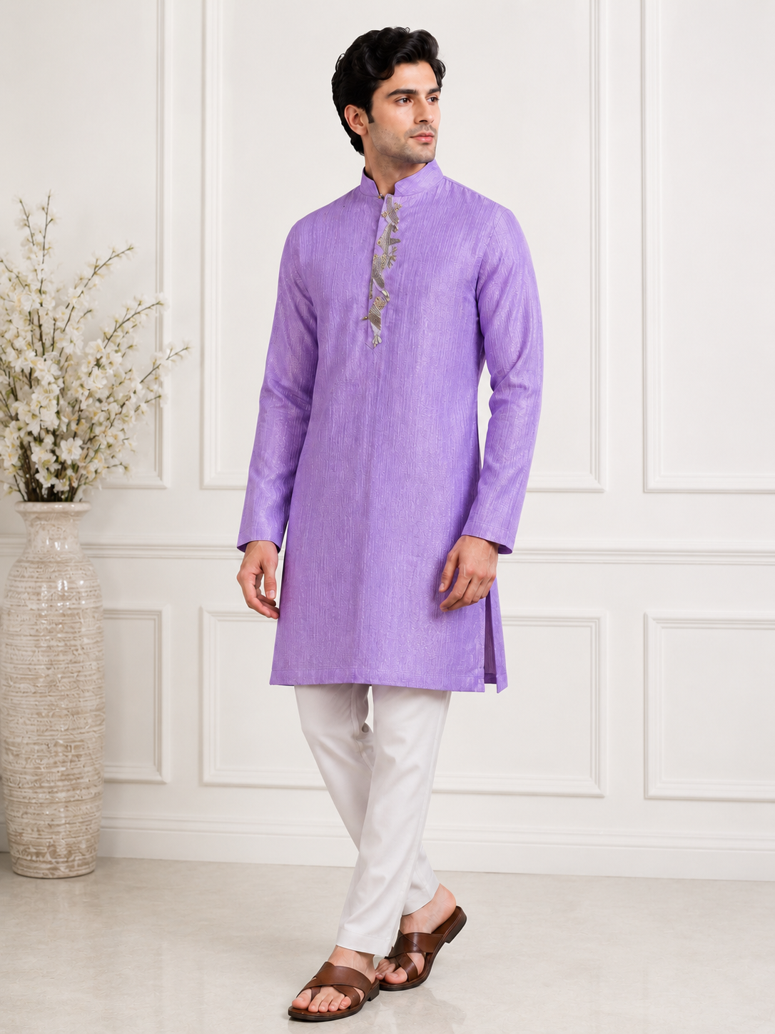 Lavender Luxe Handcrafted Kurta