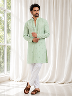 Mint Breeze Handcrafted Kurta