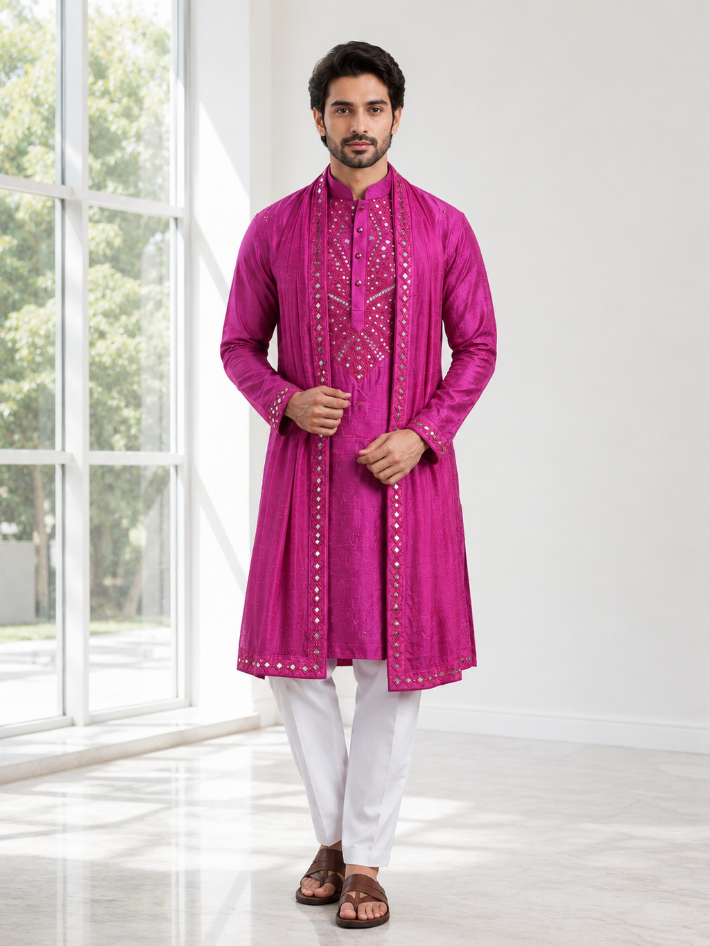 Fuchsia Royale Handcrafted Kurta