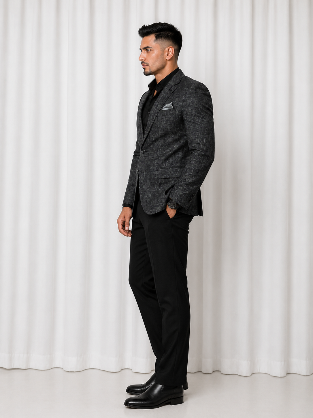 Charcoal Crest- Suit