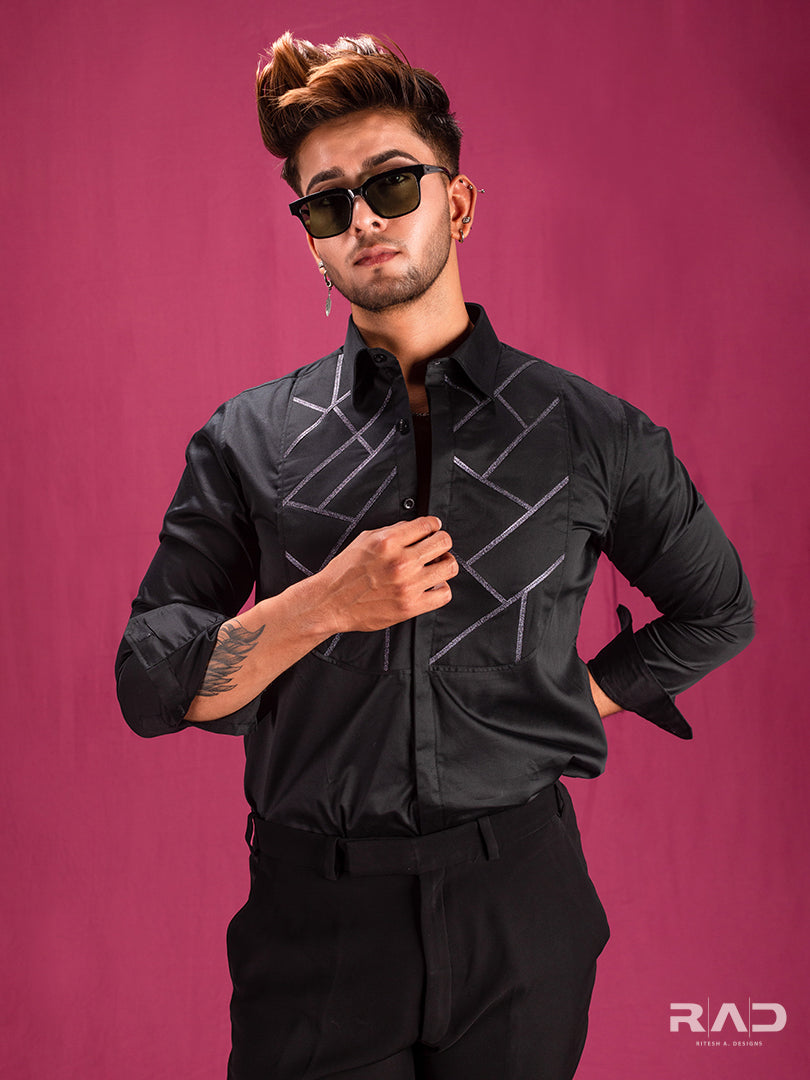 Black Abstract Shirt