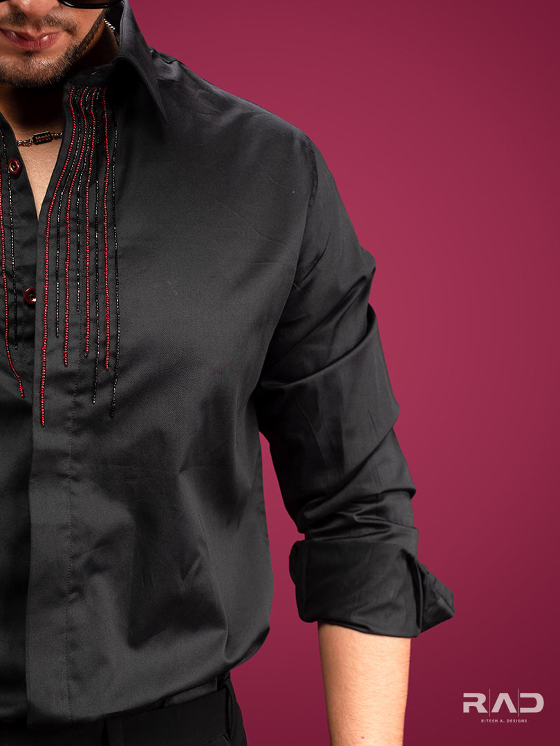 Red & Black Lines Shirt