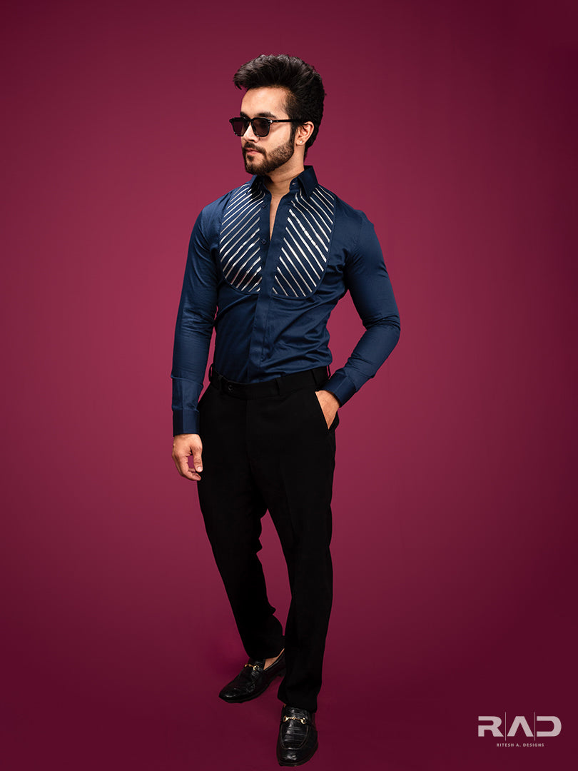 Navy Blue Tapewire Shirt