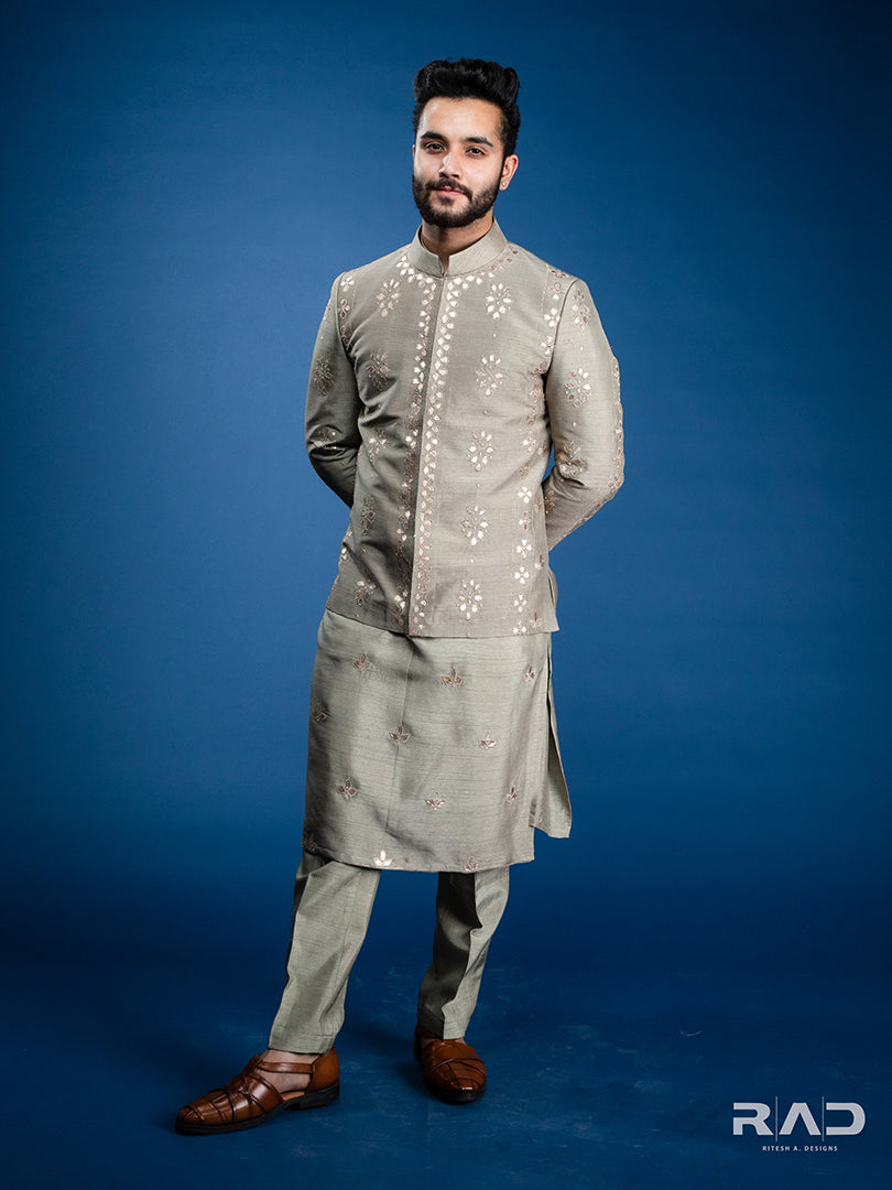 Hazelnut Grey Gota-Patti