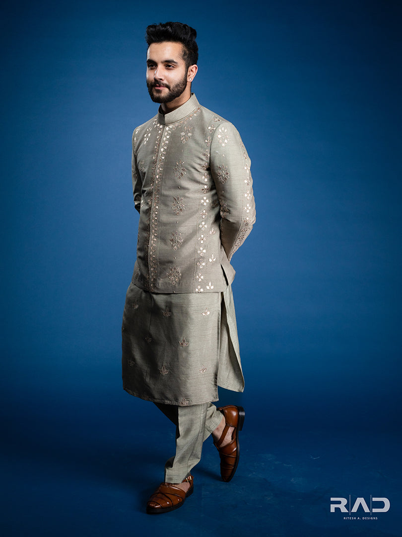 Hazelnut Grey Gota-Patti