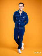 Navy Blue Velvet Co-ord