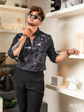 Black Mix Face Shirt