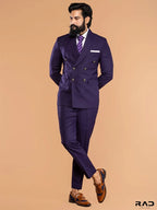 Dark Voilet Double Breasted