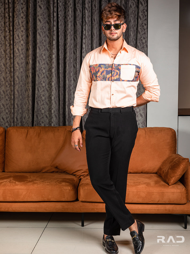 Peach Patch Work Shirt