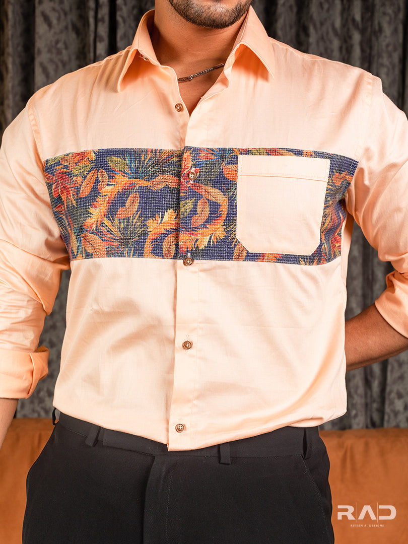 Peach Patch Work Shirt