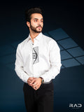 Black Eye Placket White Shirt