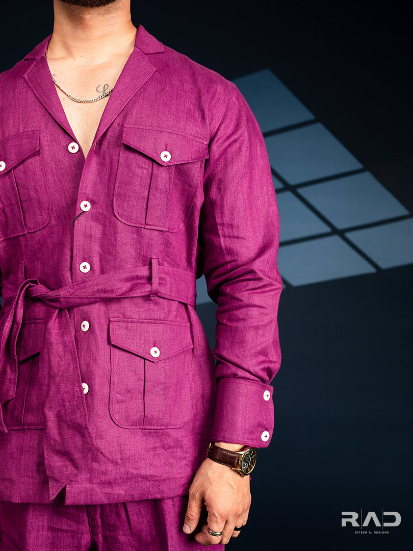 Purple Linen Shirt