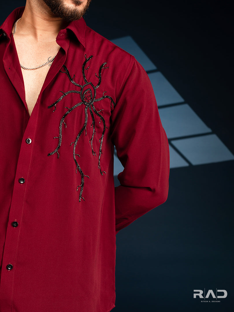 Maroon Tentacles Shirt