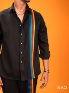 Black Multi-Straps Shirt