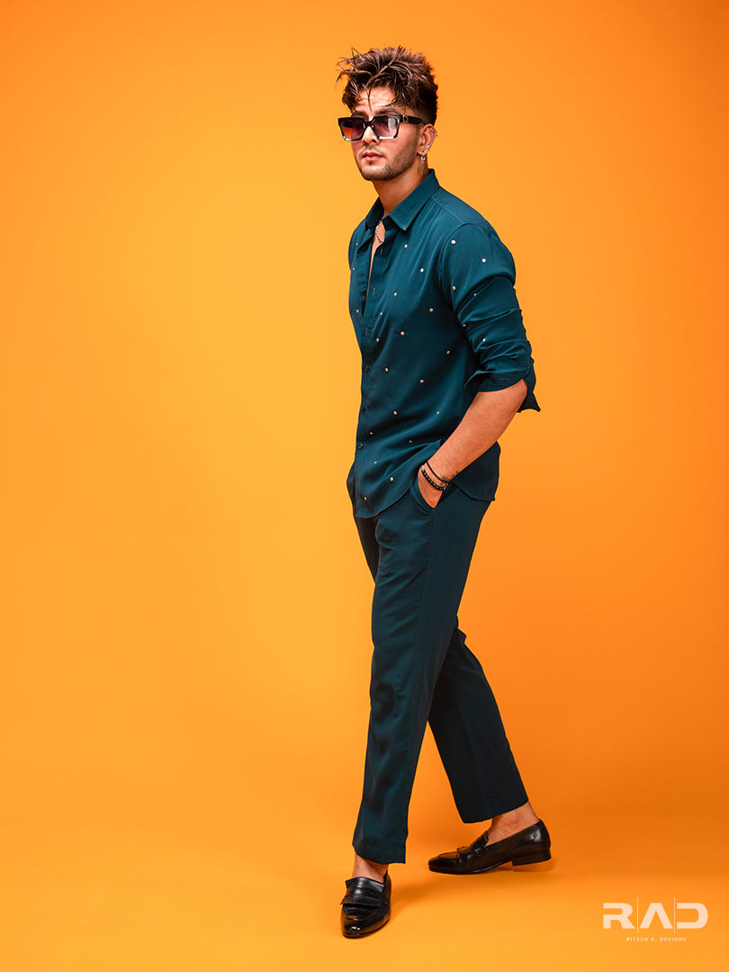 Turquoise Blue Stud Co-ord