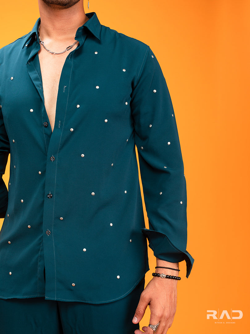 Turquoise Blue Stud Co-ord