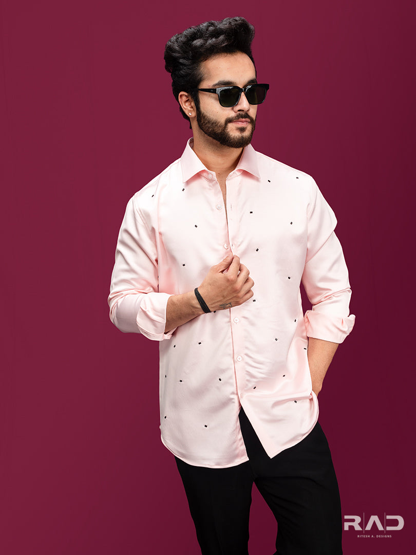 Pink Satin Shirt