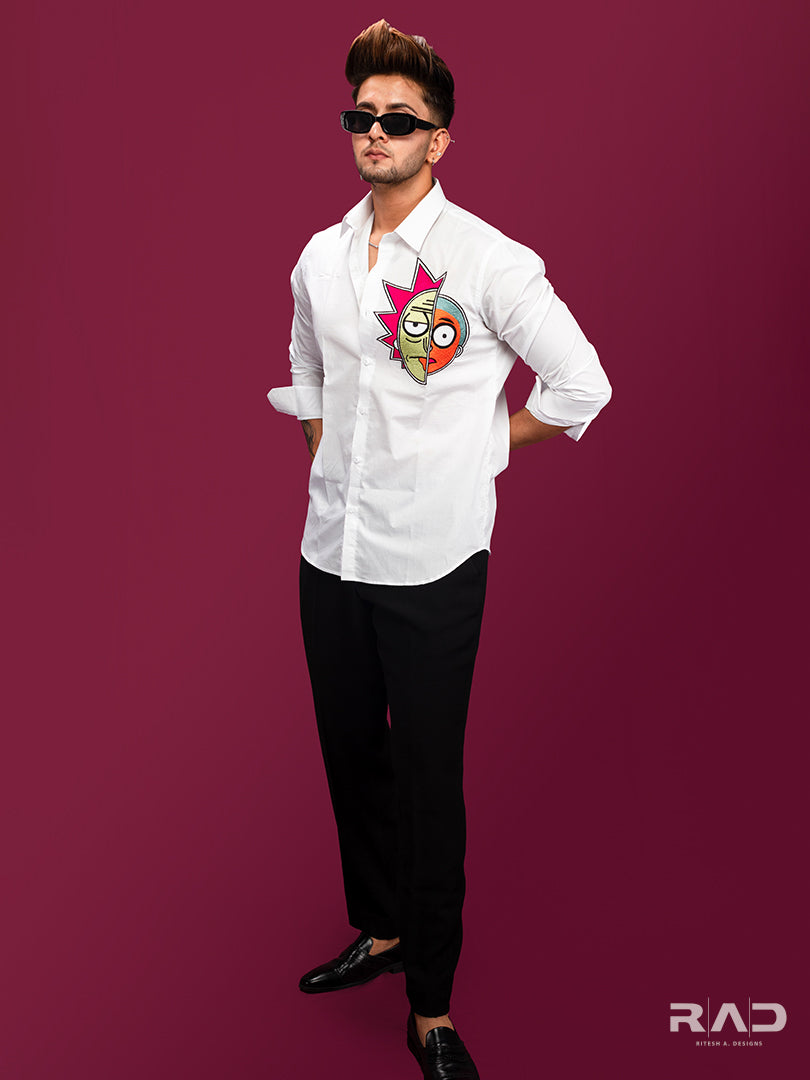 White Shirt Dual Face