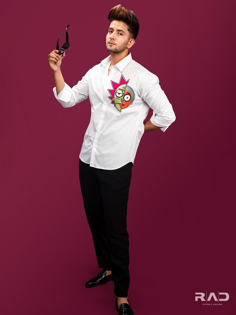 White Shirt Dual Face