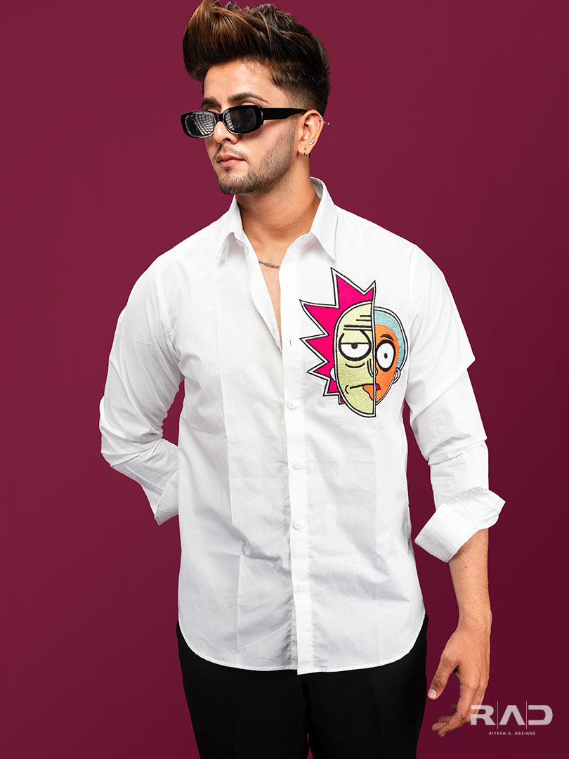 White Shirt Dual Face