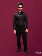 Black Chest Embroidery