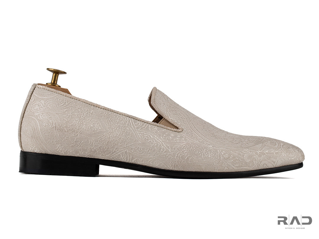 Cream Jacquard Loafer