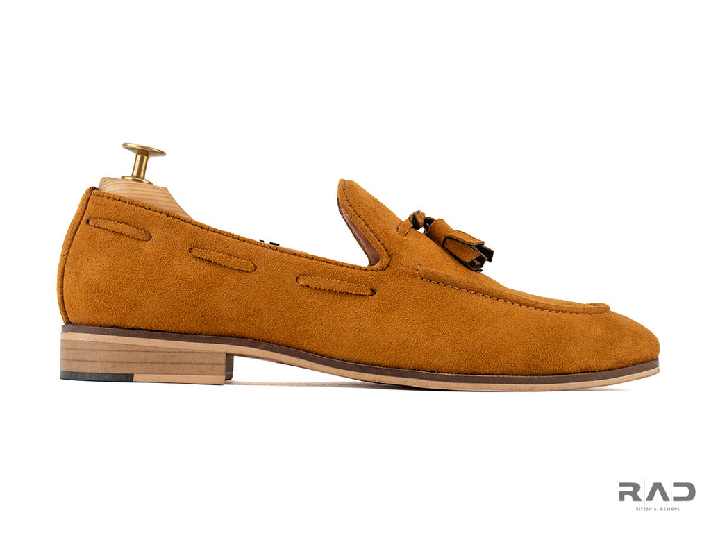 Mustard Yellow Suede Tassel