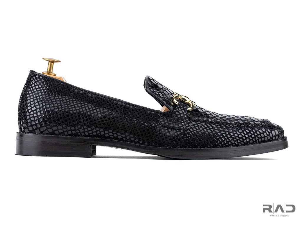 Black Patent Snake Loafer