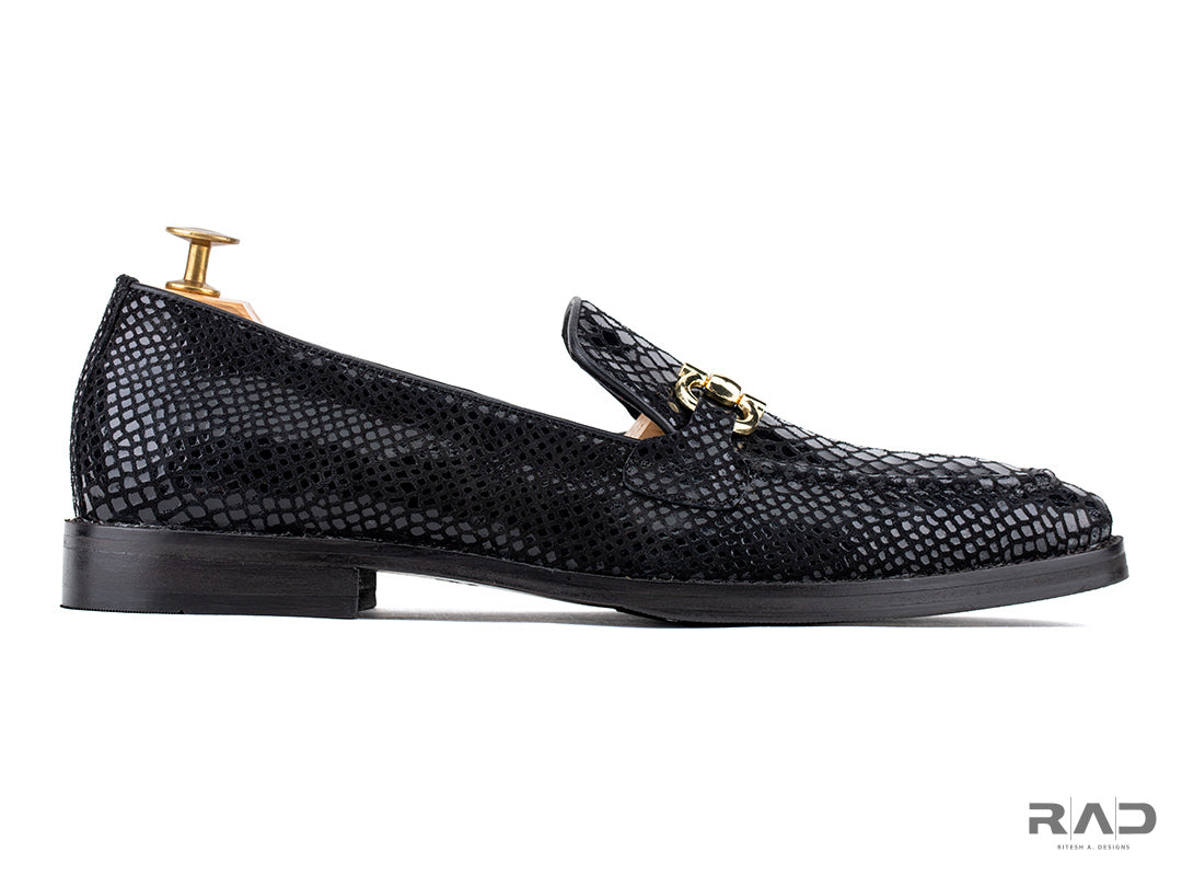 Black Patent Snake Loafer