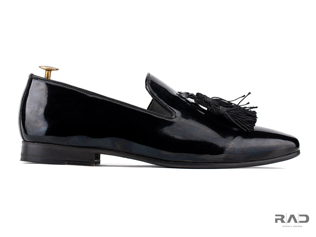 Black Tassel Patent Loafer