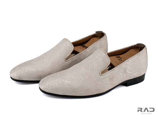 Cream Jacquard Loafer