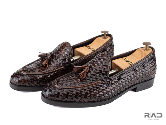 Brown Mesh Tassel Loafer