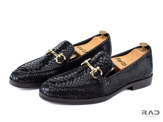 Black Patent Snake Loafer