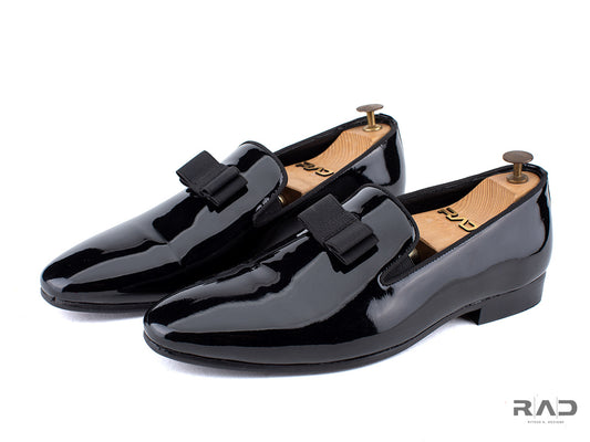 Black patent loafer