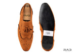Tan Suede Frill Loafer
