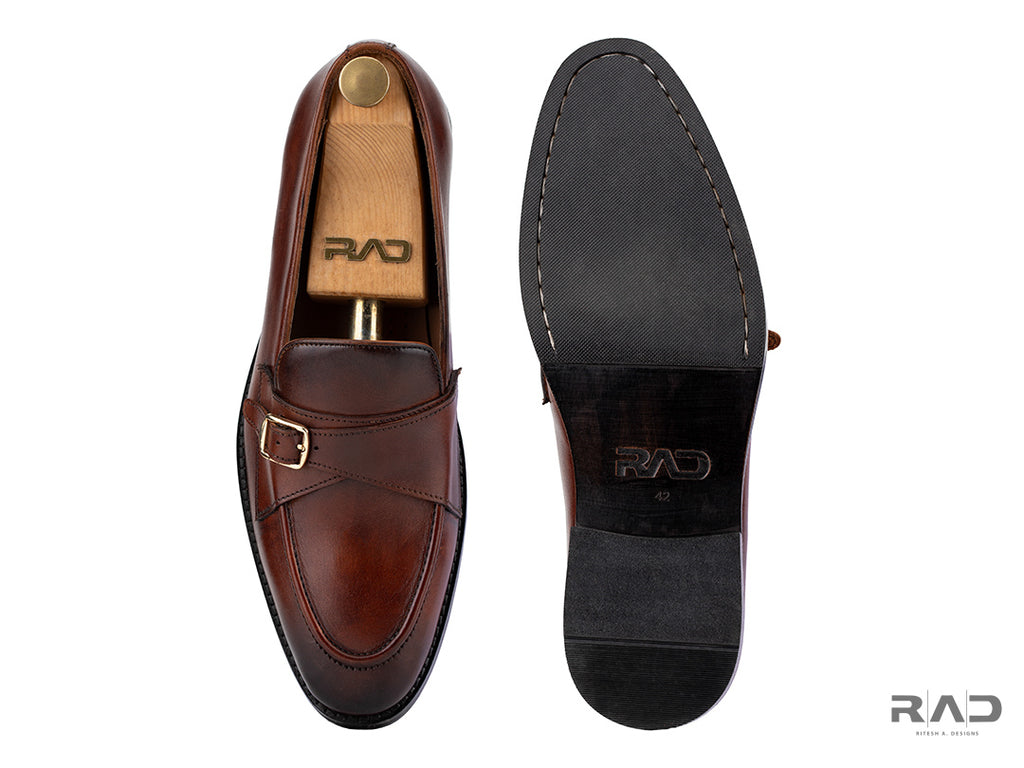 Dark Brown Double Belt Loafer