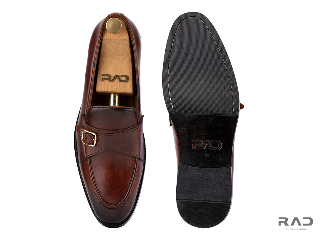 Dark Brown Double Belt Loafer